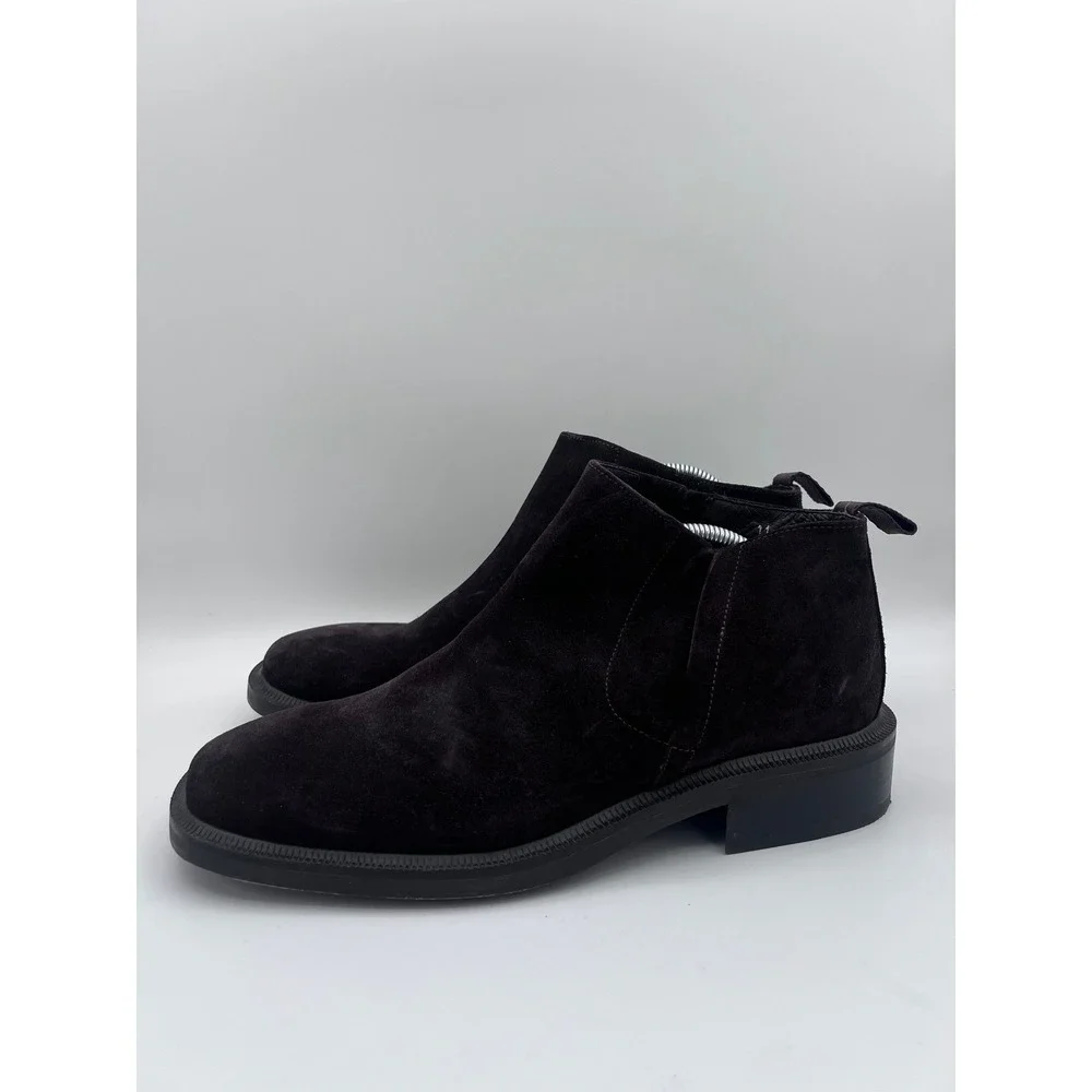 Banana Republic Mens Suede Chelsea Ankle Boots Made in Italy Dark Brown Size 11
